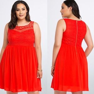 🌷HP🌷🆕 Gauze Crochet Skater Dress